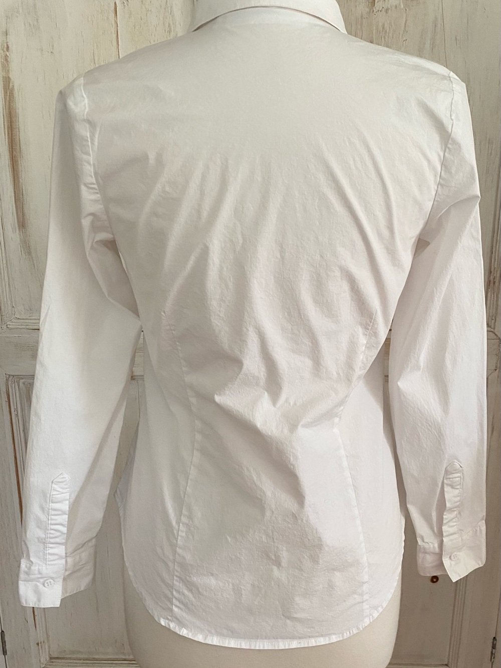 Vera Fishbaugh White Fitted Shirt 97% Cotton - Picture 3 of 12